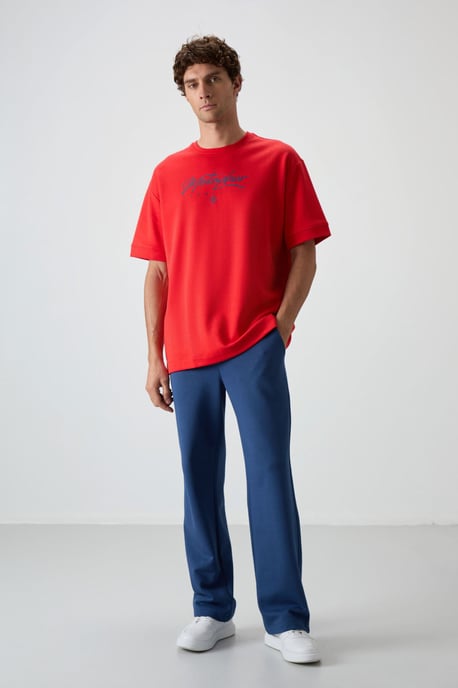 Übergröße Bedrucktes Rundhals-T-Shirt - Image 3