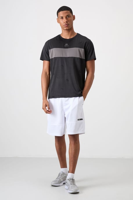 Herren Farbblockiertes Rundhals-T-Shirt - Image 2