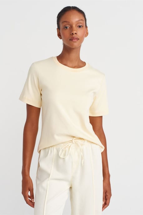 Damen Baumwoll Rundhals T-Shirt - Image 1