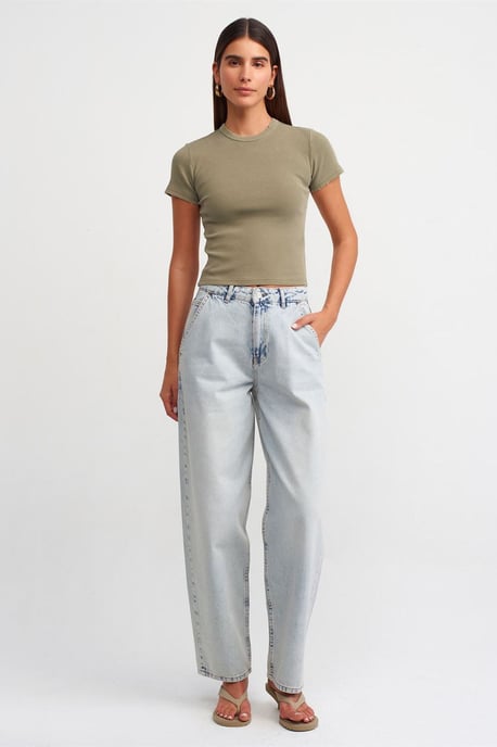 Damen Slim Fit Crop T-Shirt - Image 3
