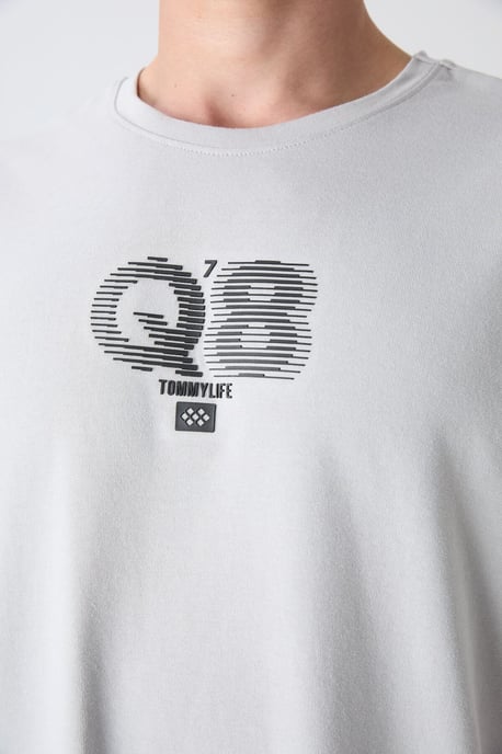 Übergroßes T-Shirt mit bedrucktem Logo und Rundhalskragen - Image 3