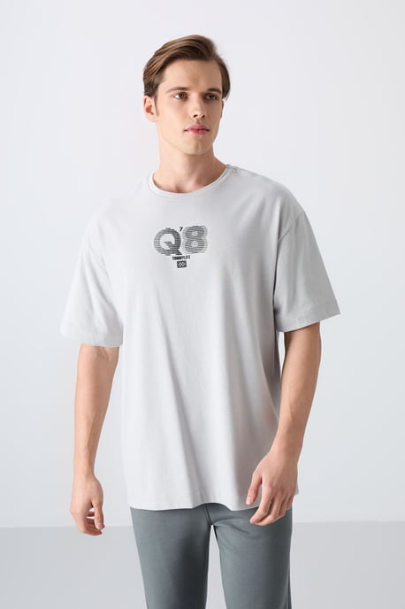 Übergroßes T-Shirt mit bedrucktem Logo und Rundhalskragen - Image 4