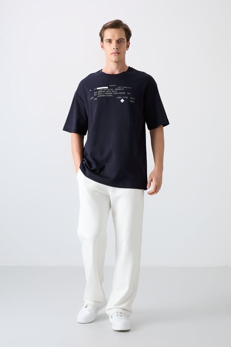Übergröße Bedrucktes Rundhals-T-Shirt - Image 2