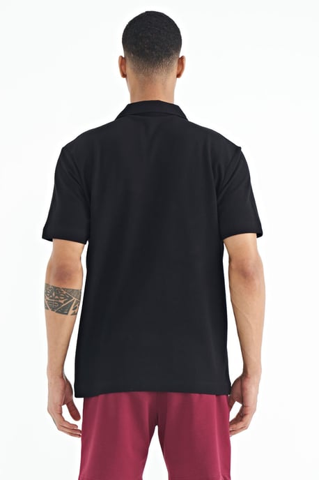 Herren Baumwoll-Polo-T-Shirt mit Textdruck - Image 5