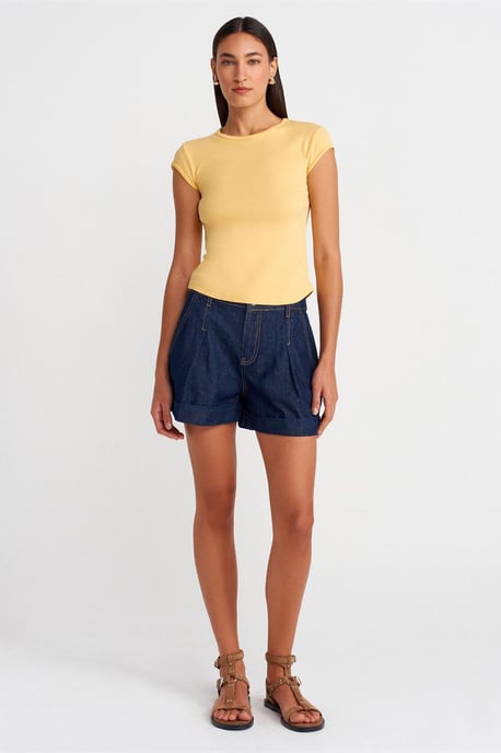 Damen Slim Fit Baumwoll Rundhals T-Shirt - Image 4