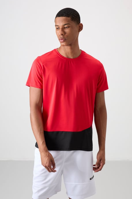 Farbblockiertes Rundhalsausschnitt T-Shirt - Image 4