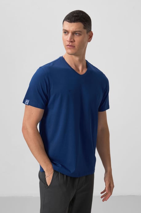 Herren V-Ausschnitt Kurzarm-T-Shirt - Image 5