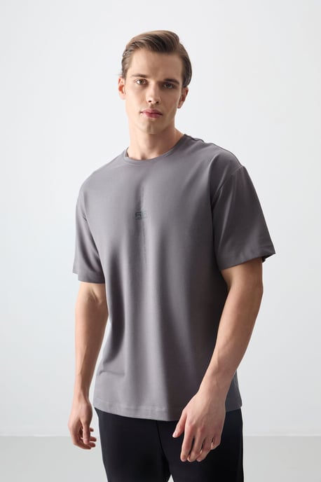 Übergröße Bedrucktes Rundhals-T-Shirt - Image 1