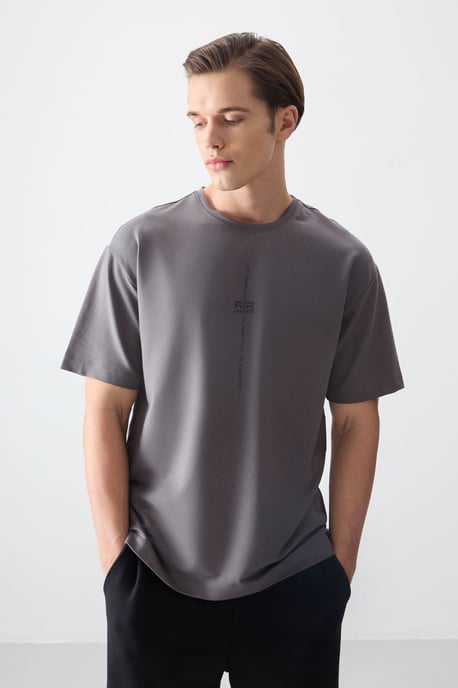 Übergröße Bedrucktes Rundhals-T-Shirt - Image 2