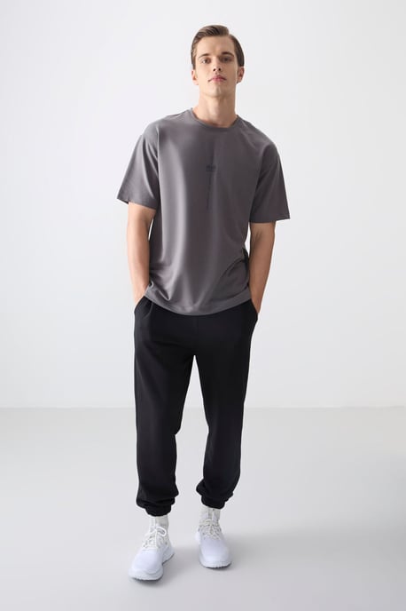 Übergröße Bedrucktes Rundhals-T-Shirt - Image 4
