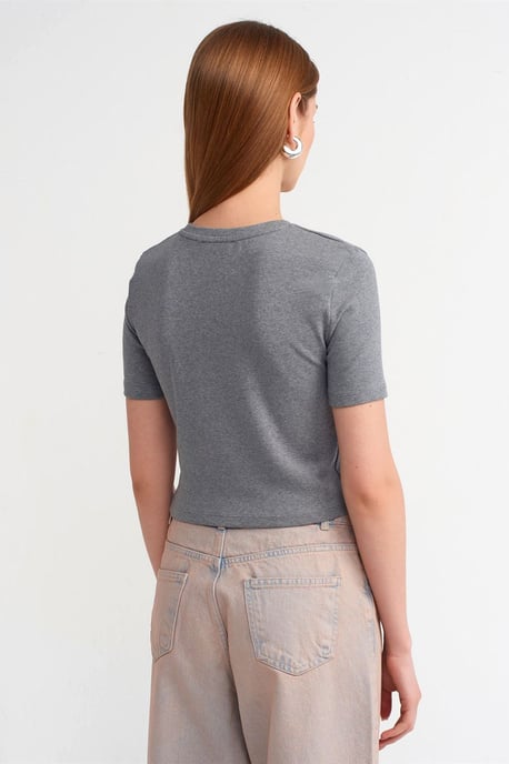 Damen Slim Fit Crop T-Shirt - Image 2