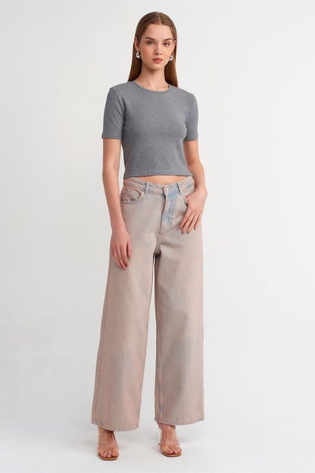 Damen Slim Fit Crop T-Shirt - Image 4