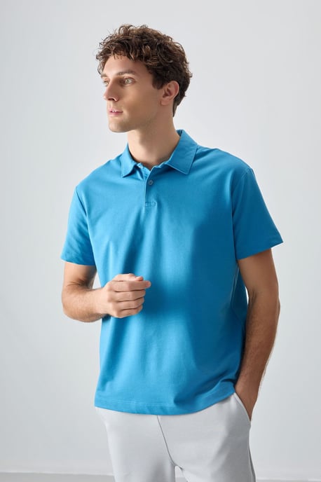 Oversized Polo-Kragen T-Shirt - Image 1