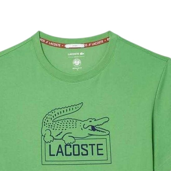 Lacoste - "Roland Garros Edition" T-Shirt für Herren/Damen Unisex, Regulär (Grün) - Image 3