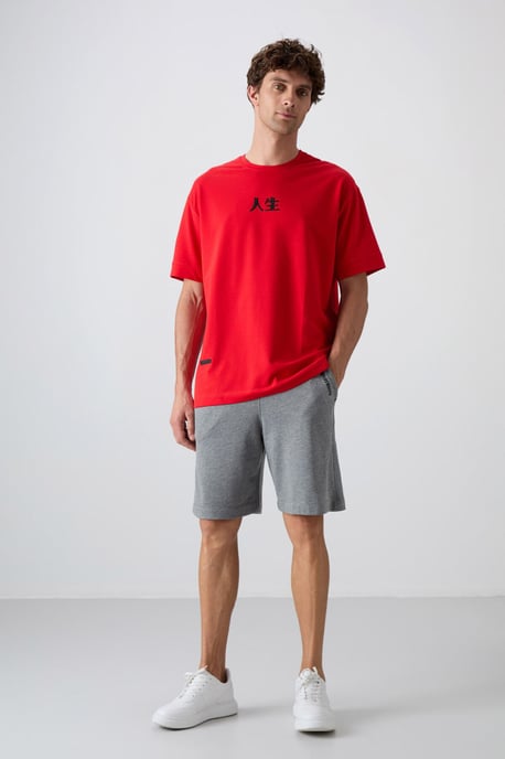 Übergröße Bedrucktes Rundhals-T-Shirt - Image 2
