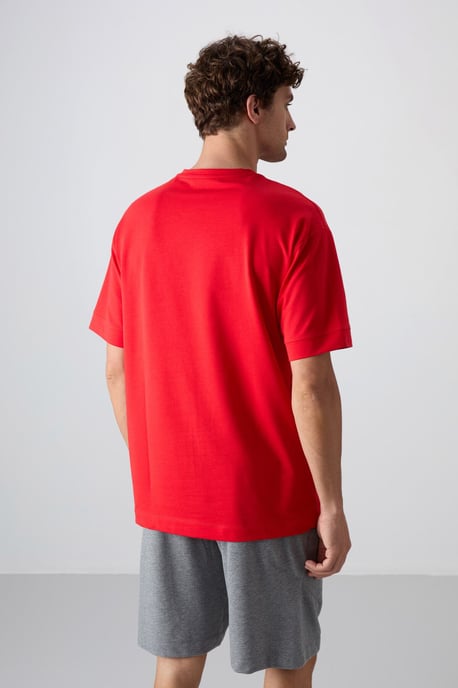 Übergröße Bedrucktes Rundhals-T-Shirt - Image 5
