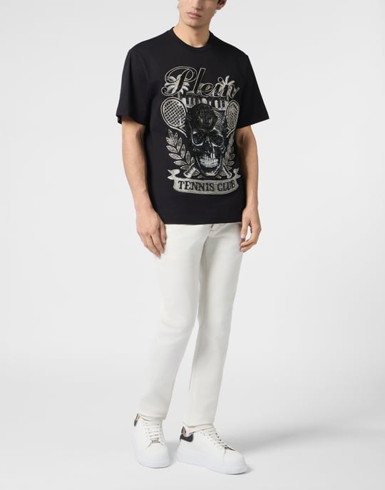 Round Neck T-Shirt Skull Tennis - Image 4