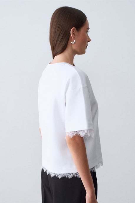 Damen Baumwoll-Elasthan Rundhals T-Shirt - Image 2