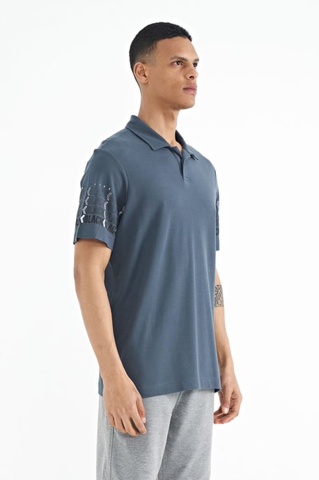 Herren Baumwolle Polo Kragen Bedrucktes T-Shirt - Image 4