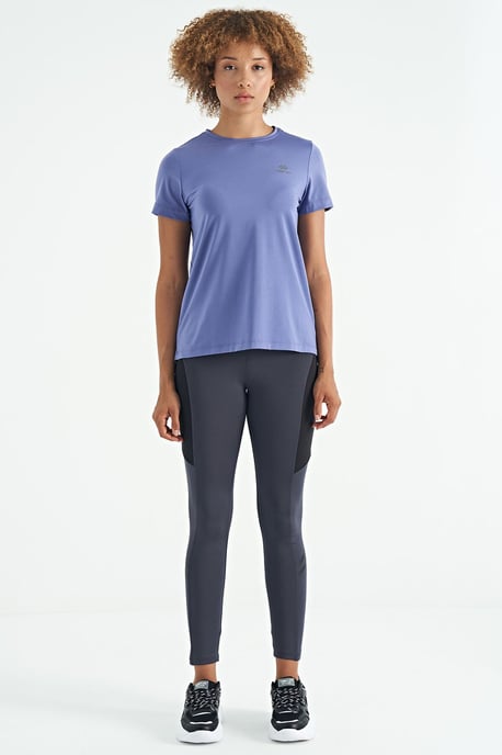 Damen lässiges T-Shirt mit Rundhalsausschnitt und seitlichen Schlitzen - Image 2