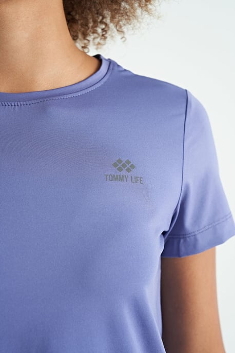 Damen lässiges T-Shirt mit Rundhalsausschnitt und seitlichen Schlitzen - Image 5