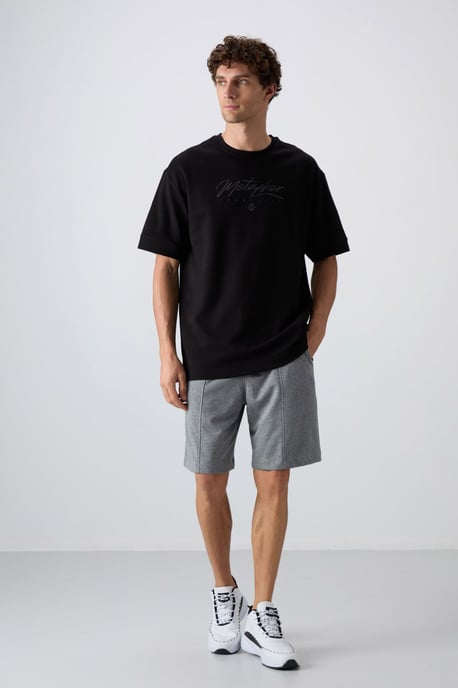 Übergröße Bedrucktes Rundhals-T-Shirt - Image 2