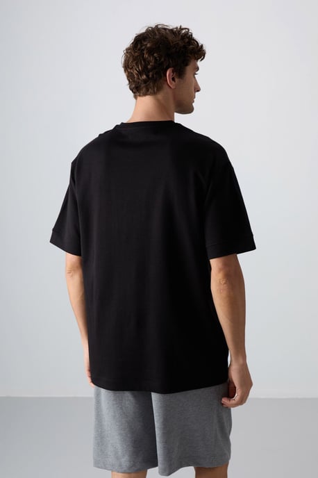 Übergröße Bedrucktes Rundhals-T-Shirt - Image 5