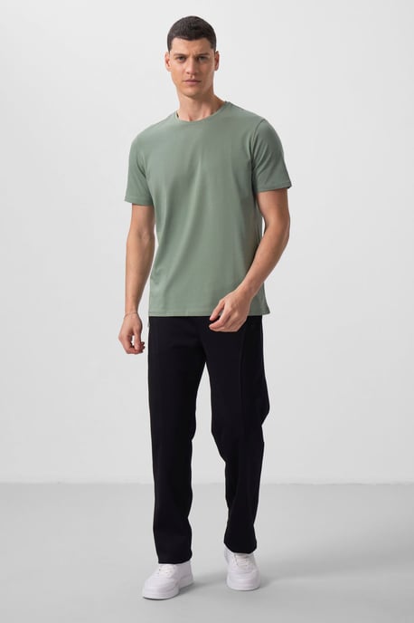 Herren Baumwoll-Elasthan Rundhals T-Shirt - Image 3