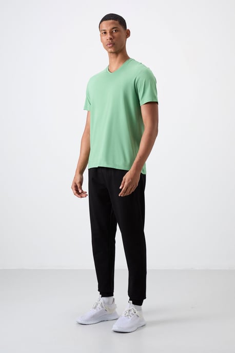 Herren V-Ausschnitt Kurzarm T-Shirt - Image 4