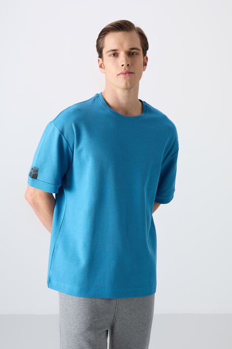 Herren Oversized Rundhals T-Shirt mit Patch - Image 2