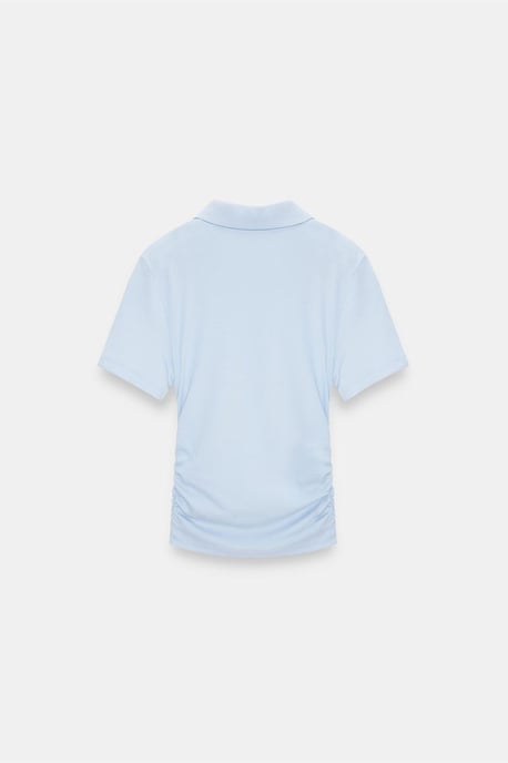 Damen Crop Slim Fit Polo T-Shirt - Image 6