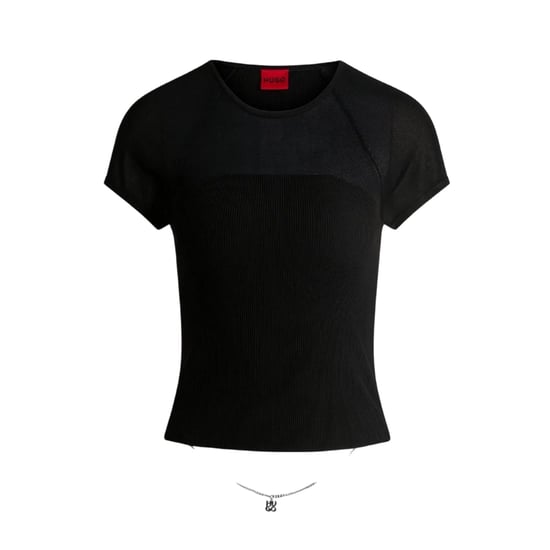 Hugo - "Slevetta" T-Shirt für Damen, Schmal, Raglanärmel (Schwarz) - Image 2