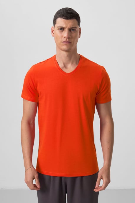 Herren V-Ausschnitt Kurzarm T-Shirt - Image 2