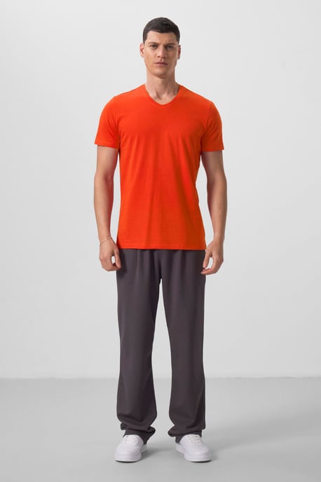Herren V-Ausschnitt Kurzarm T-Shirt - Image 3