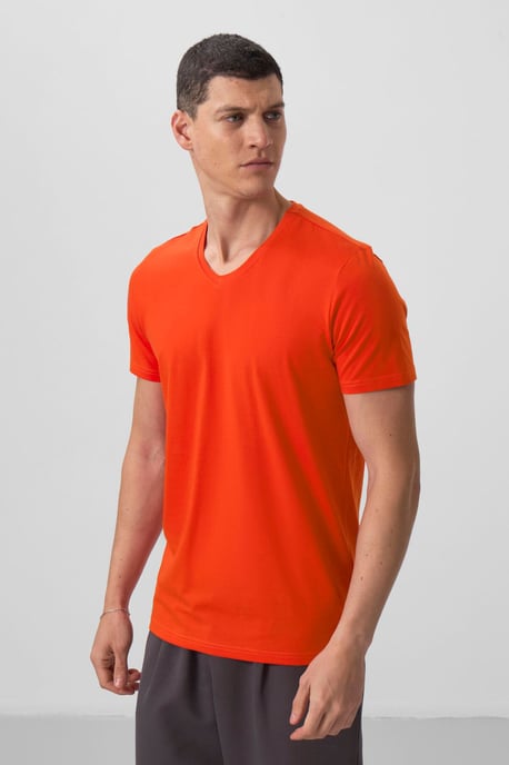 Herren V-Ausschnitt Kurzarm T-Shirt - Image 4