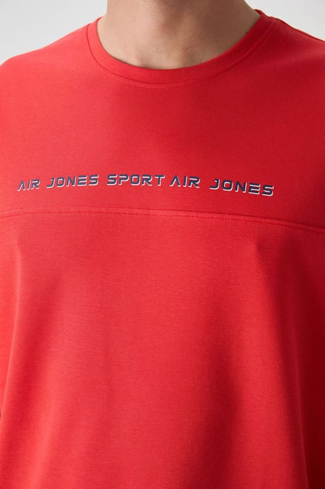 Tommy Life Oversized Rundhals-T-Shirt mit Print - Rot - Image 2