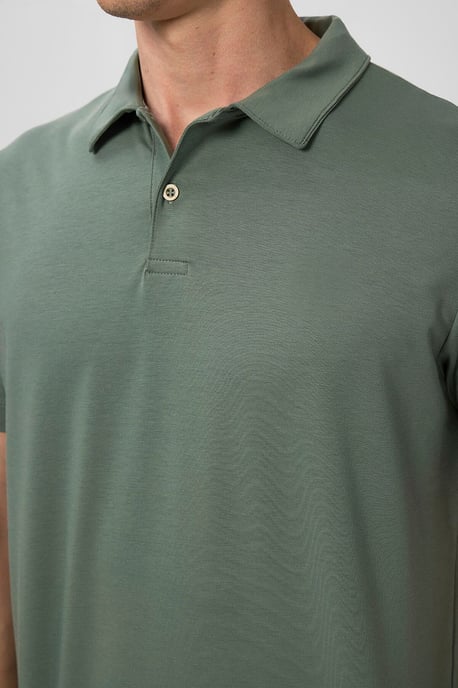 Herren Baumwoll-Elastan Polo T-Shirt - Image 3