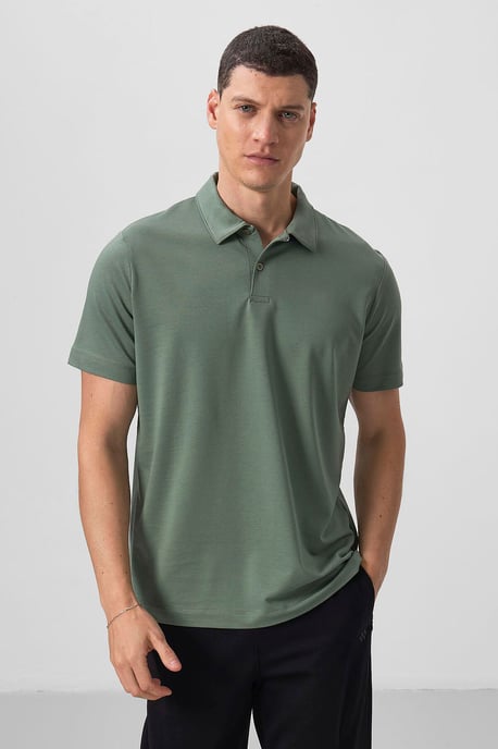 Herren Baumwoll-Elastan Polo T-Shirt - Image 4