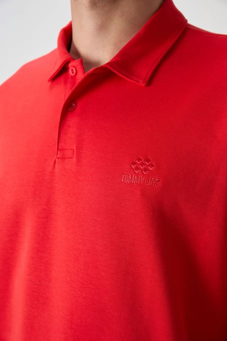 Herren Oversized Polo T-Shirt - Image 3