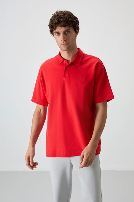Herren Oversized Polo T-Shirt - Image 4