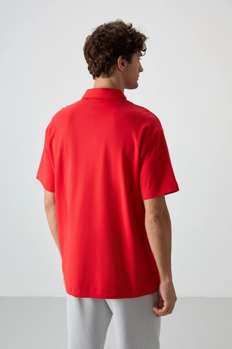 Herren Oversized Polo T-Shirt - Image 5