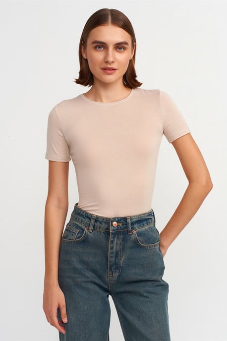 Damen Slim Fit Rundhals-T-Shirt - Image 1