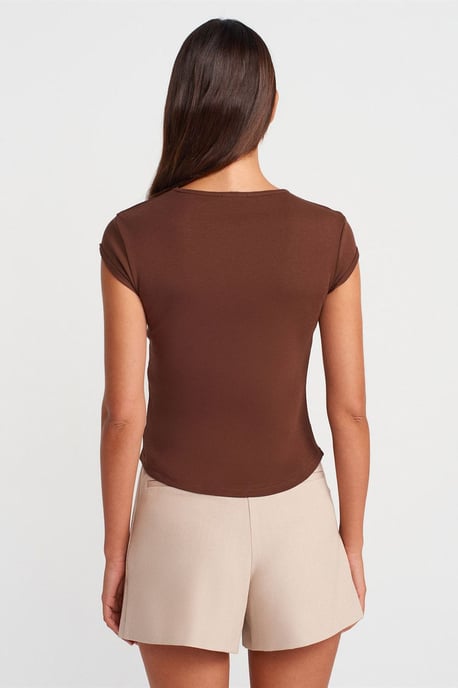 Damen Slim Fit Baumwoll T-Shirt mit Rundhalsausschnitt - Image 2
