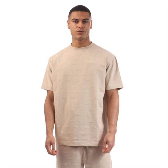 Hugo - T-Shirt für Herren, Geprägt, Regulär (Beige) - Image 1