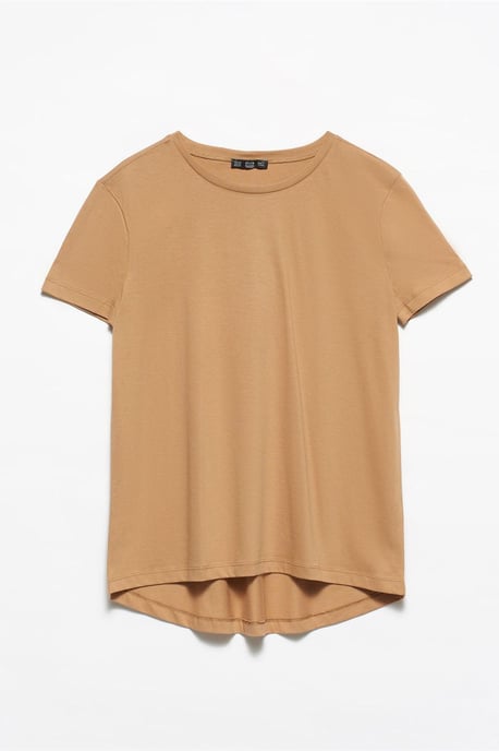 Damen Baumwoll Rundhalsausschnitt T-Shirt - Image 1