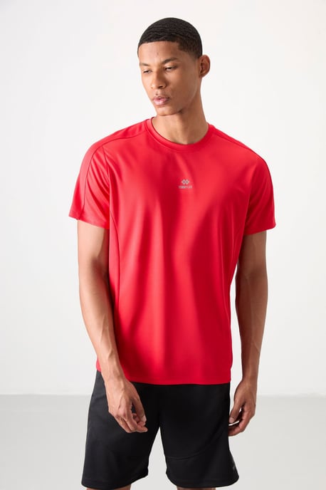 Herren Solid Rundhals Kurzarm T-Shirt - Image 4