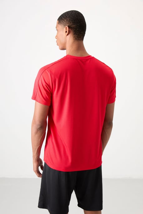 Herren Solid Rundhals Kurzarm T-Shirt - Image 5