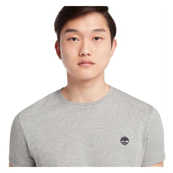 Timberland - "Oyster River" T-Shirt für Herren, Baumwolle, Schmal (Grau) - Image 4