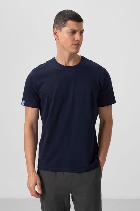 Herren Baumwolle Elasthan Rundhals T-Shirt - Image 5