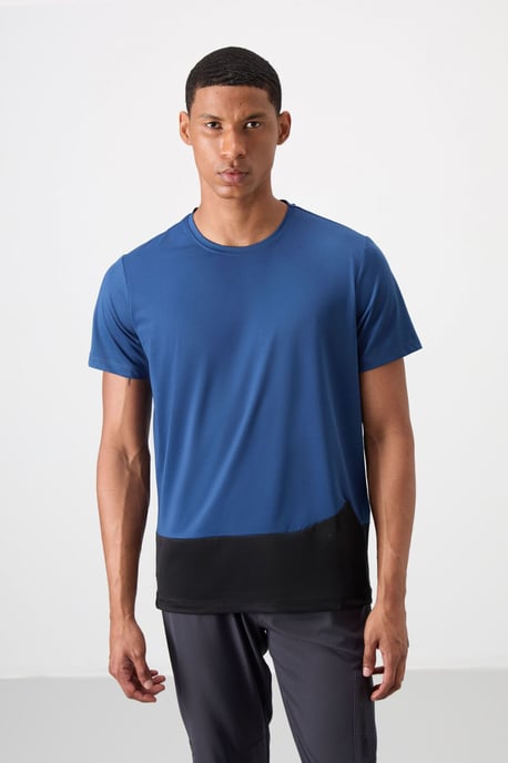 Farbblockiertes Rundhalsausschnitt T-Shirt - Image 1